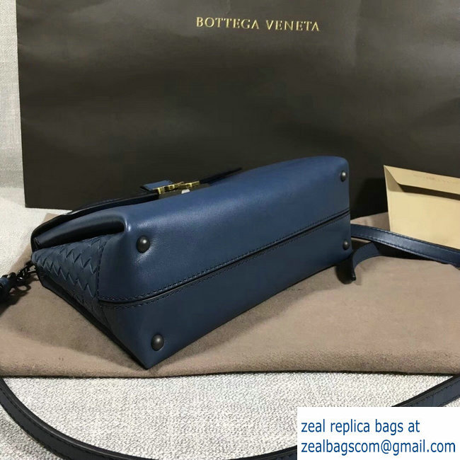 Bottega Veneta Calf Piazza Bag Blue 2018