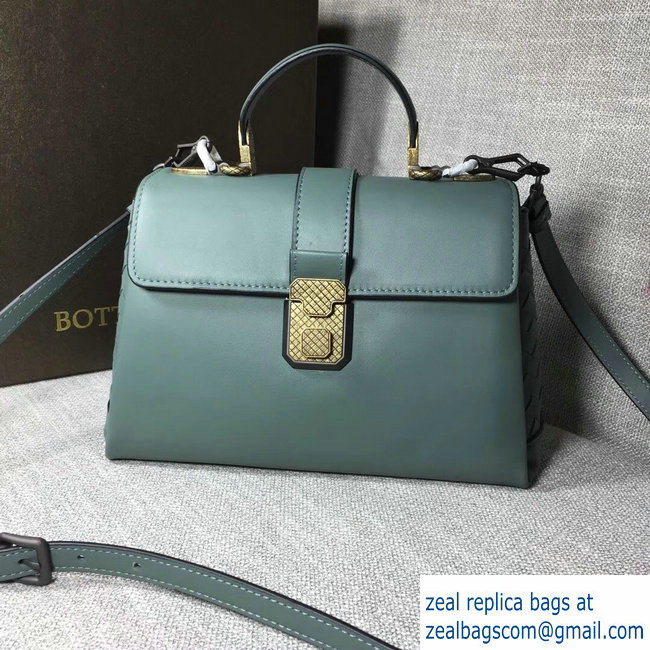 Bottega Veneta Calf Piazza Bag Cyan 2018