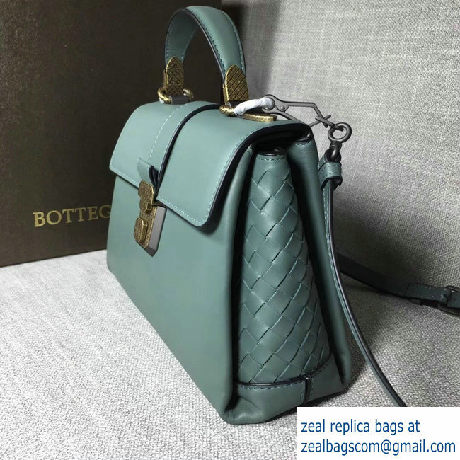 Bottega Veneta Calf Piazza Bag Cyan 2018