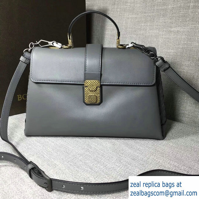 Bottega Veneta Calf Piazza Bag Gray 2018 - Click Image to Close