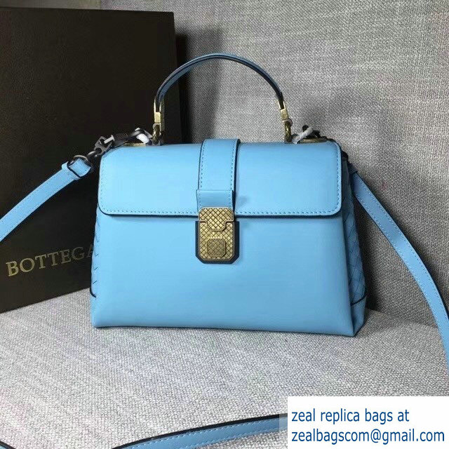 Bottega Veneta Calf Piazza Bag Sky Blue 2018 - Click Image to Close