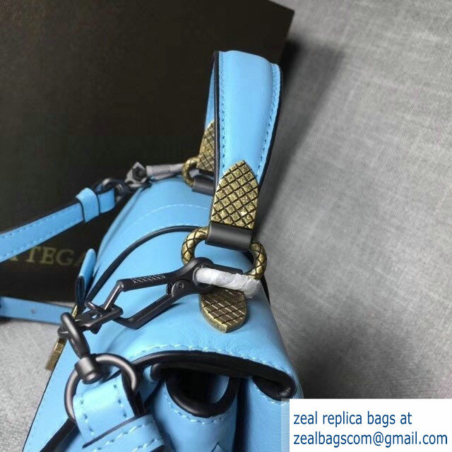 Bottega Veneta Calf Piazza Bag Sky Blue 2018