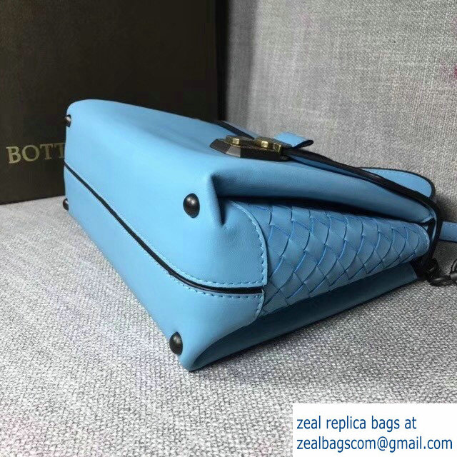 Bottega Veneta Calf Piazza Bag Sky Blue 2018