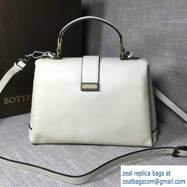 Bottega Veneta Calf Piazza Bag White 2018