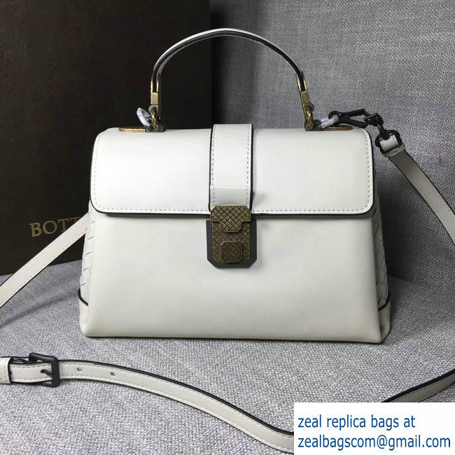 Bottega Veneta Calf Piazza Bag White 2018