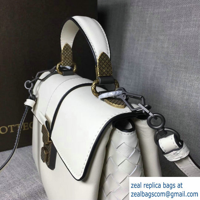Bottega Veneta Calf Piazza Bag White 2018 - Click Image to Close