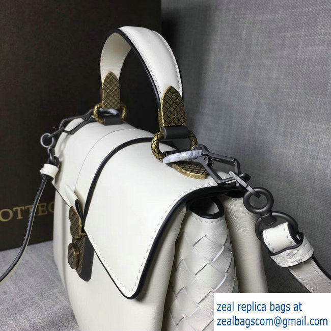 Bottega Veneta Calf Piazza Bag White 2018