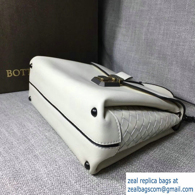 Bottega Veneta Calf Piazza Bag White 2018