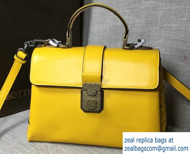 Bottega Veneta Calf Piazza Bag Yellow 2018 - Click Image to Close