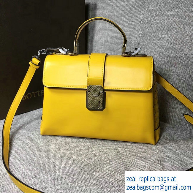 Bottega Veneta Calf Piazza Bag Yellow 2018