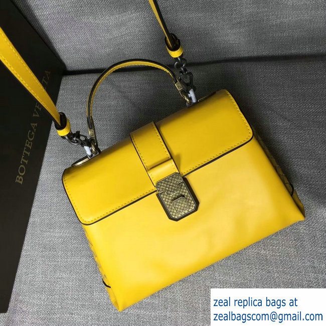 Bottega Veneta Calf Piazza Bag Yellow 2018 - Click Image to Close