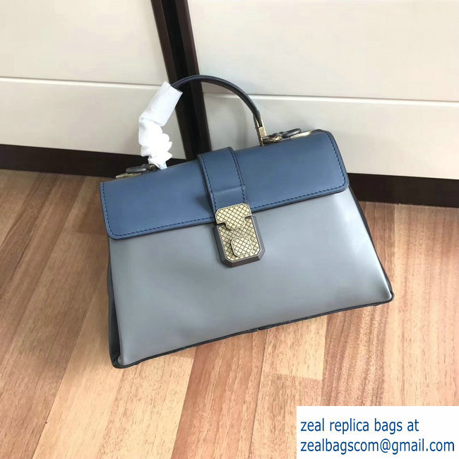 Bottega Veneta Calf Small Piazza Bag dark blue 2018 - Click Image to Close