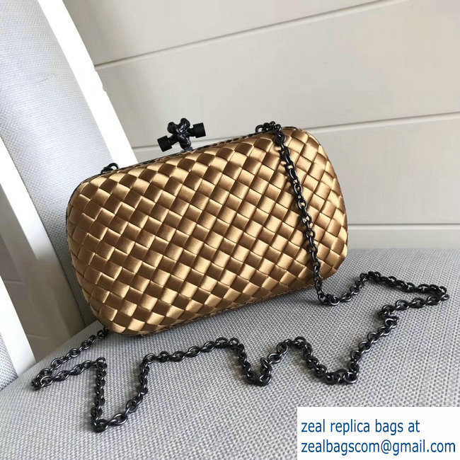 Bottega Veneta Intrecciato Chain Knot Clutch Bag 2018