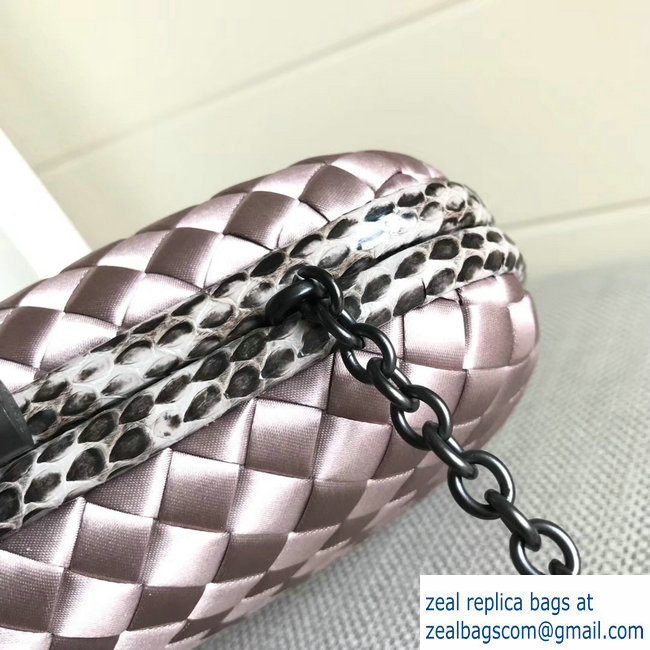 Bottega Veneta Intrecciato Chain Knot Clutch Bag Lilac 2018