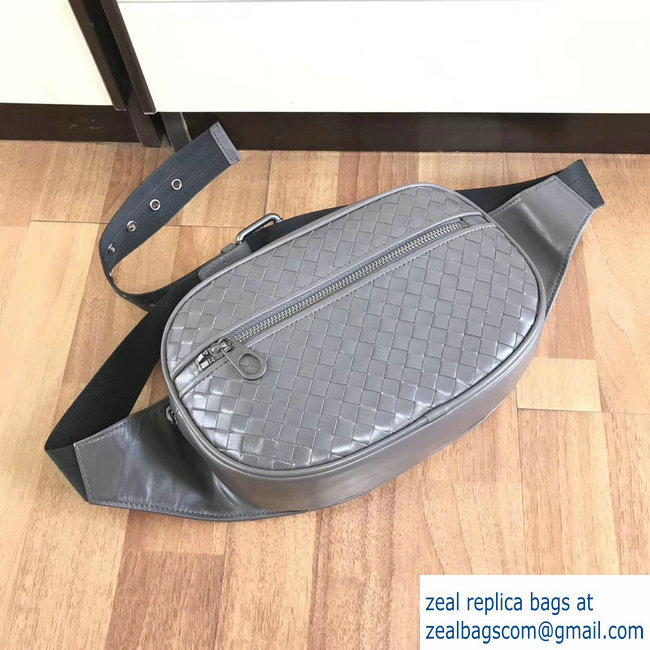 Bottega Veneta Intrecciato VN Belt Bag Gray 2018