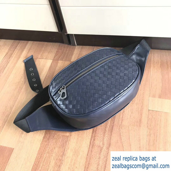 Bottega Veneta Intrecciato VN Belt Bag Navy Blue 2018