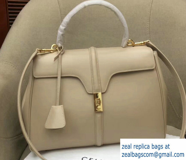 Celine Calfskin Medium 16 Bag Beige 187373/187374 2019 - Click Image to Close