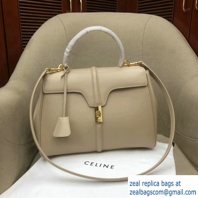 Celine Calfskin Medium 16 Bag Beige 187373/187374 2019