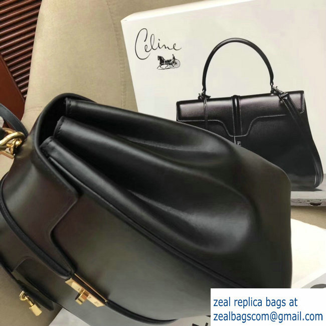 Celine Calfskin Medium 16 Bag Black 187373/187374 2019