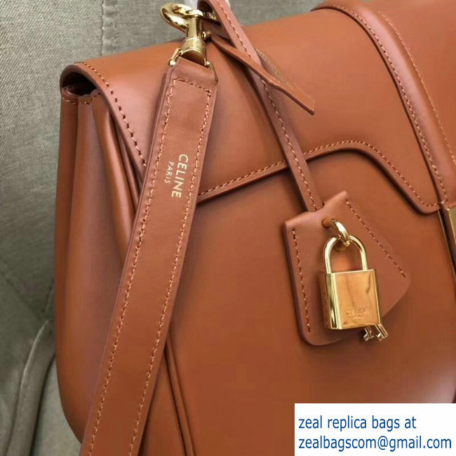 Celine Calfskin Medium 16 Bag Brown 187373/187374 2019