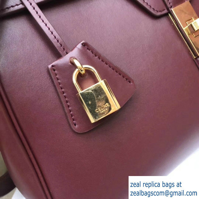 Celine Calfskin Medium 16 Bag Burgundy 187373/187374 2019