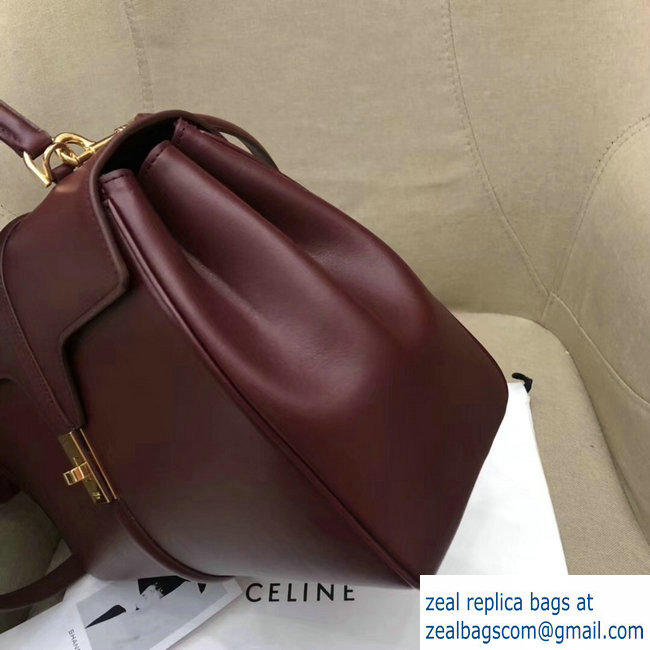 Celine Calfskin Medium 16 Bag Burgundy 187373/187374 2019 - Click Image to Close