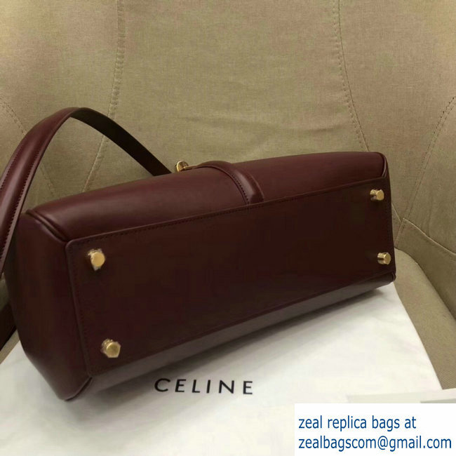 Celine Calfskin Medium 16 Bag Burgundy 187373/187374 2019