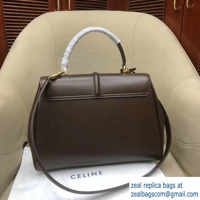 Celine Calfskin Medium 16 Bag Coffee 187373/187374 2019