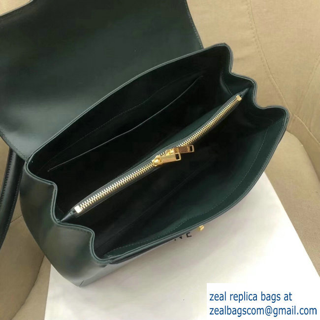 Celine Calfskin Medium 16 Bag Dark Green 187373/187374 2019