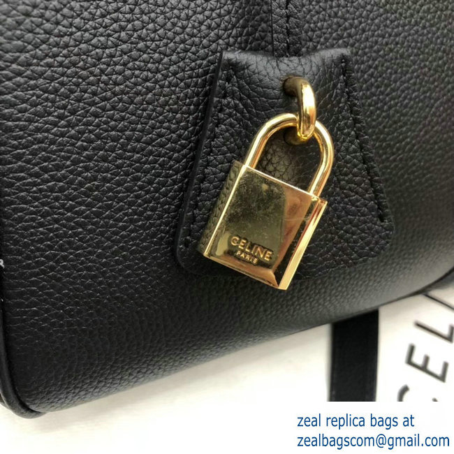 Celine Calfskin Medium 16 Bag Grained Black 187373/187374 2019