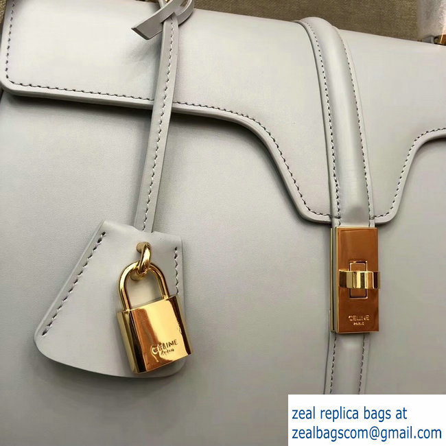 Celine Calfskin Medium 16 Bag Pale Gray 187373/187374 2019