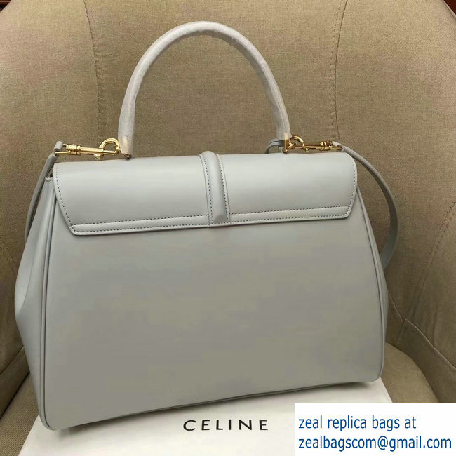 Celine Calfskin Medium 16 Bag Pale Gray 187373/187374 2019 - Click Image to Close