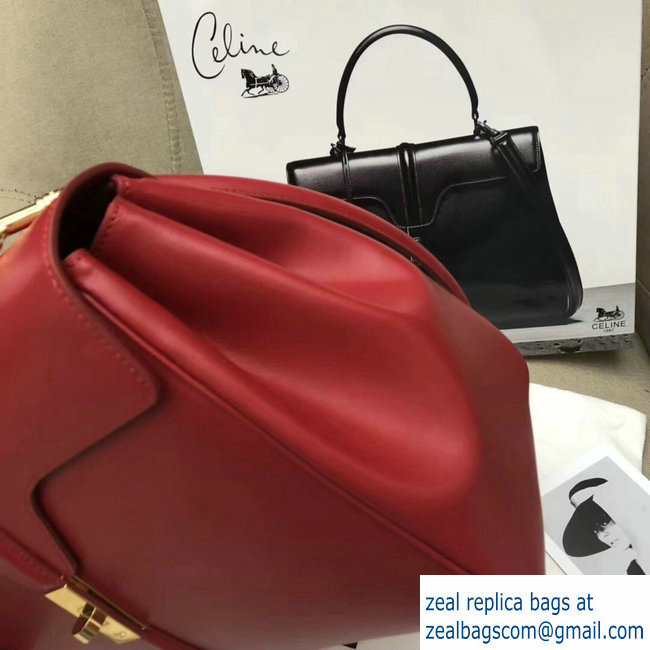 Celine Calfskin Medium 16 Bag red 187373/187374 2019 - Click Image to Close