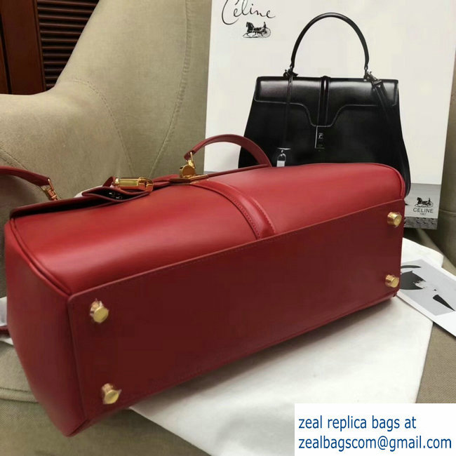 Celine Calfskin Medium 16 Bag red 187373/187374 2019 - Click Image to Close
