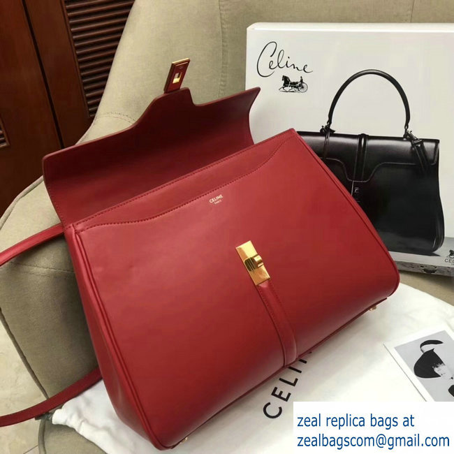 Celine Calfskin Medium 16 Bag red 187373/187374 2019