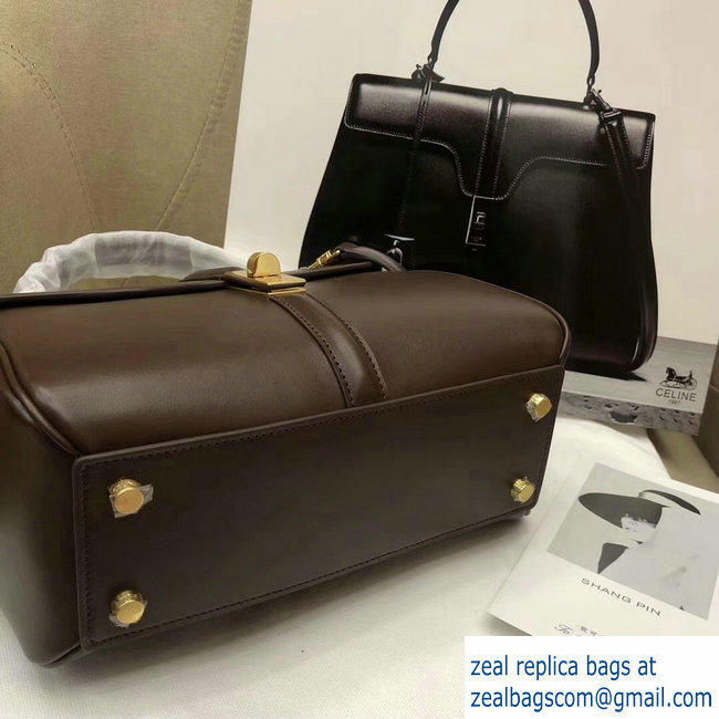 Celine Calfskin Small 16 Bag Coffee 188003/188004 2019 - Click Image to Close