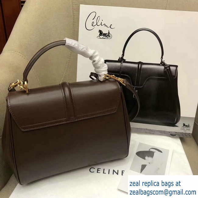 Celine Calfskin Small 16 Bag Coffee 188003/188004 2019