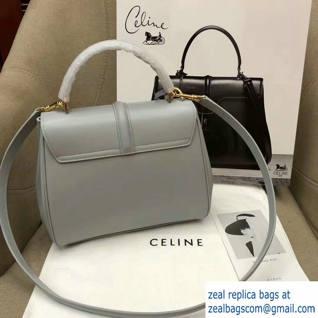 Celine Calfskin Small 16 Bag Pale Gray 188003/188004 2019 - Click Image to Close