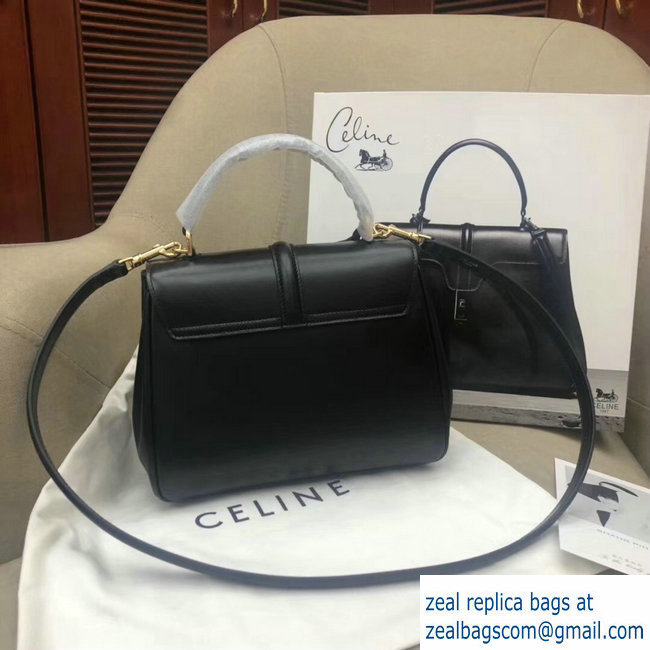 Celine Calfskin Small 16 Bag black 188003/188004 2019 - Click Image to Close