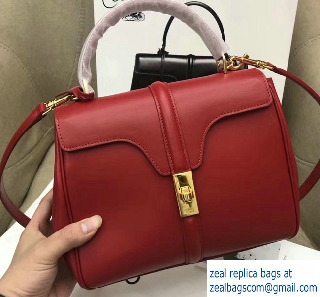 Celine Calfskin Small 16 Bag red 188003/188004 2019