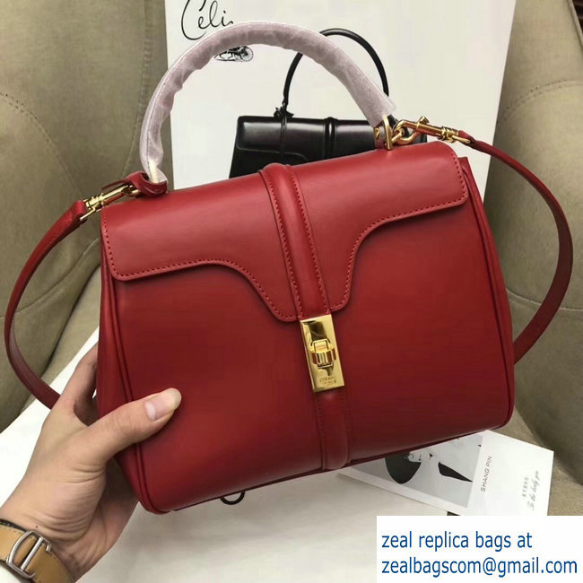 Celine Calfskin Small 16 Bag red 188003/188004 2019 - Click Image to Close