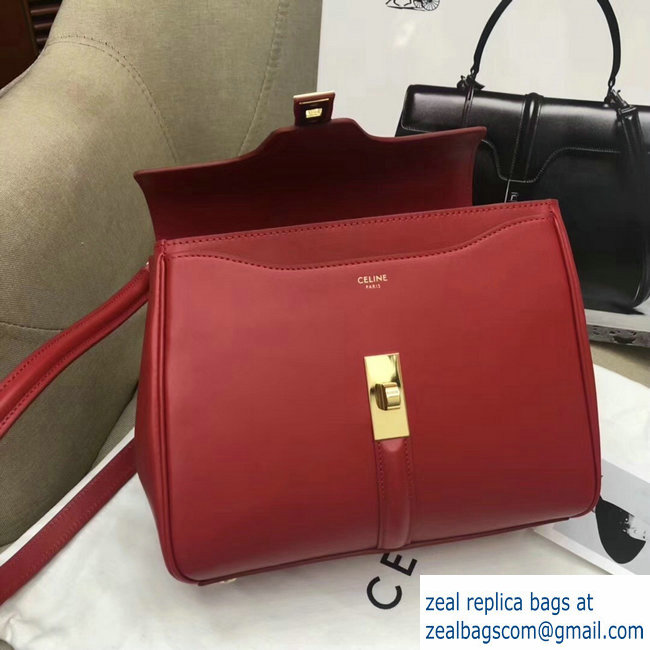 Celine Calfskin Small 16 Bag red 188003/188004 2019 - Click Image to Close
