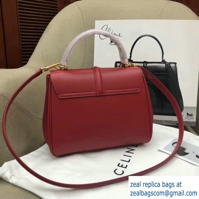 Celine Calfskin Small 16 Bag red 188003/188004 2019 - Click Image to Close