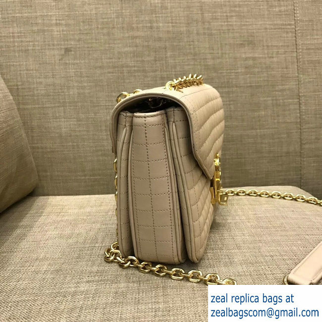 Celine Quilted Calfskin Medium C Bag Beige 187253 2018 - Click Image to Close