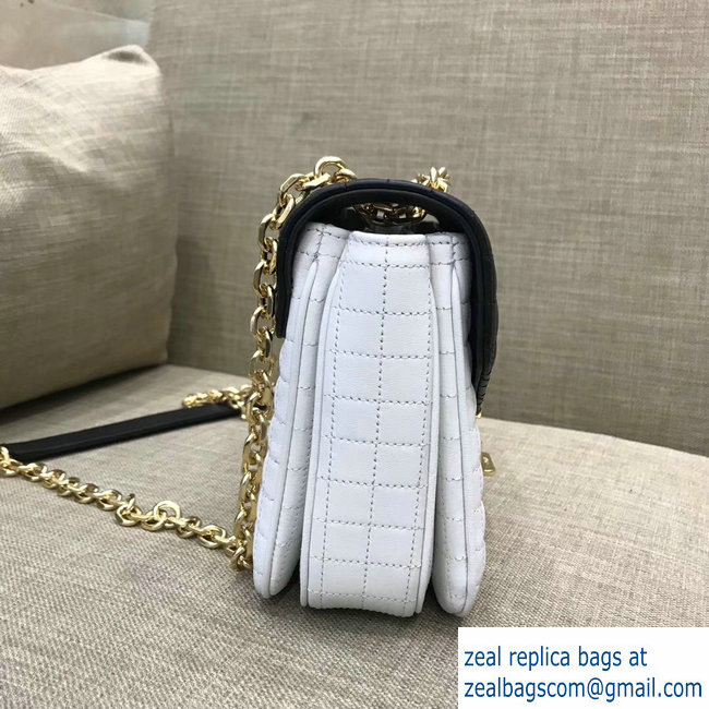 Celine Quilted Calfskin Medium C Bag Black/White 187253 2018 - Click Image to Close