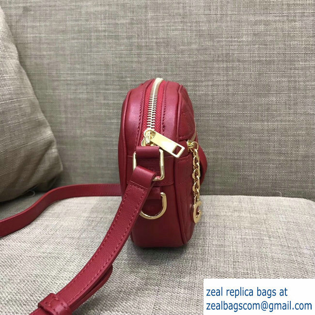 Celine Quilted Calfskin Small C Charm Bag Red 188363 2018 - Click Image to Close