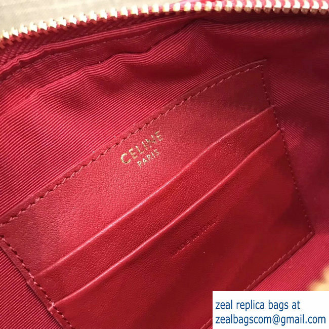 Celine Quilted Calfskin Small C Charm Bag Red 188363 2018 - Click Image to Close