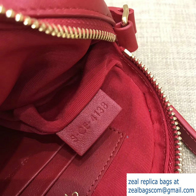 Celine Quilted Calfskin Small C Charm Bag Red 188363 2018 - Click Image to Close