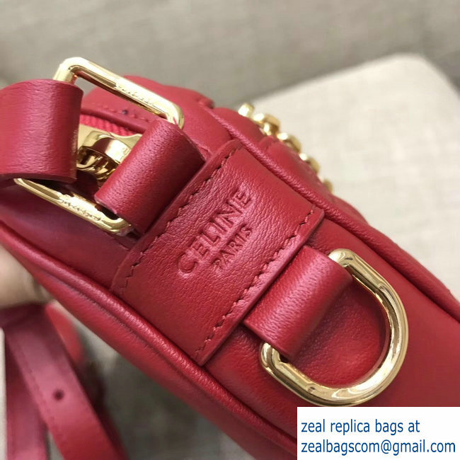 Celine Quilted Calfskin Small C Charm Bag Red 188363 2018