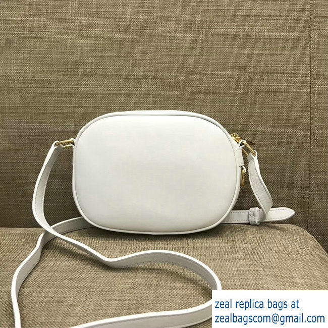 Celine Quilted Calfskin Small C Charm Bag White 188363 2018 - Click Image to Close